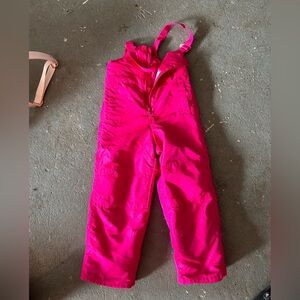 Pink snow pants